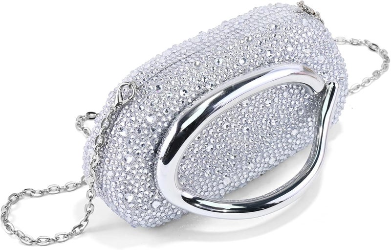 NEWROGENG Clutch Purses for Women Formal, PU Leather/Marble Acrylic Evening Bags with Chain, Trendy Metal Handle Purses 2025 - Image 2